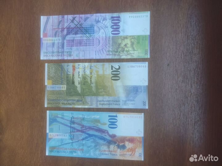 Швейцарские франки 8 серия пресс коллекция