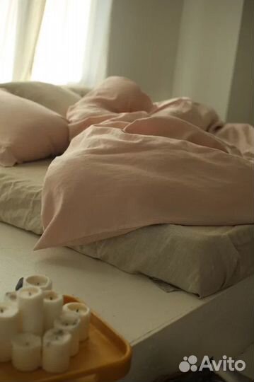 Постельное 2-спальное Зефир, умягченный лен