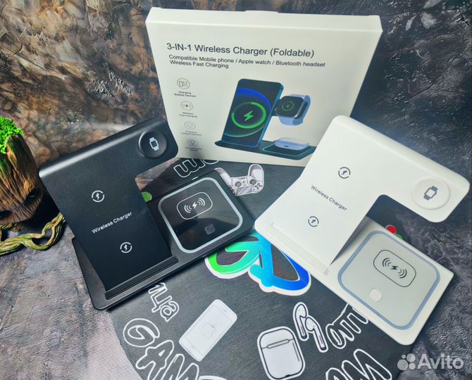 Беспроводное зарядное устройство 3 в 1 гарантия