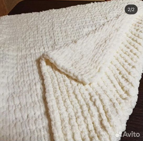 Плед вязаный новый