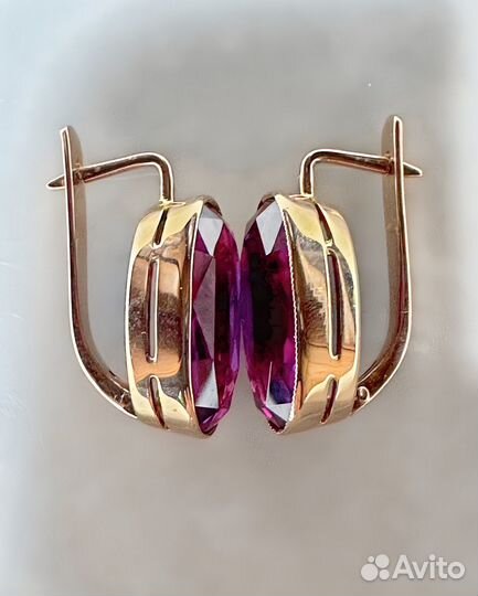 Серьги золотые СССР 583 проба