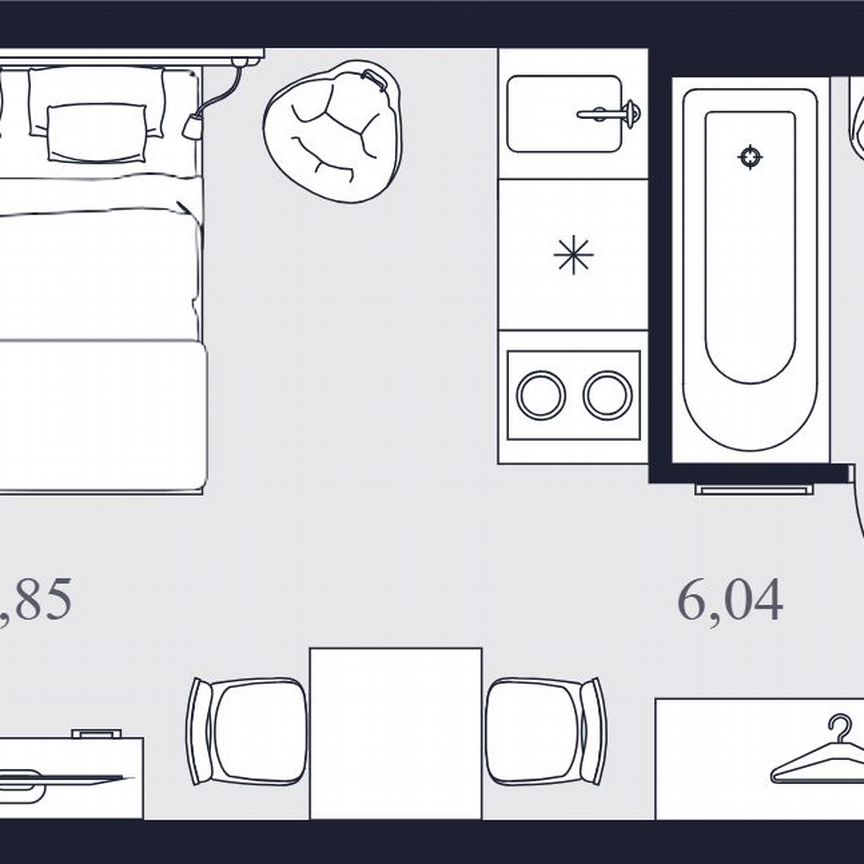 Апартаменты-студия, 27,7 м², 12/24 эт.