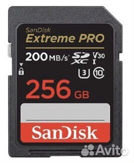 Sandisk extreme pro 256 200 mb/s карта памяти sdxc