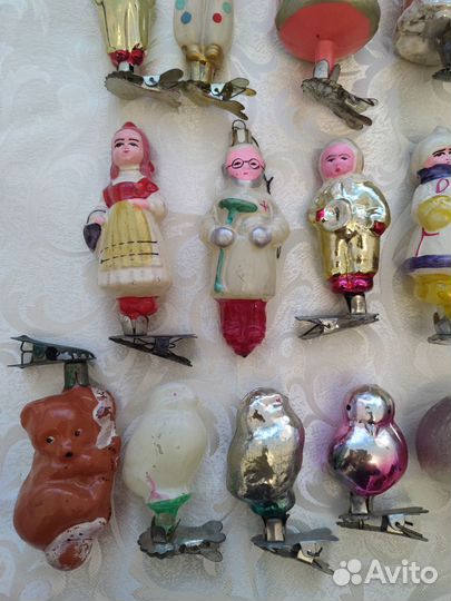 Елочные игрушки СССР на прищепке