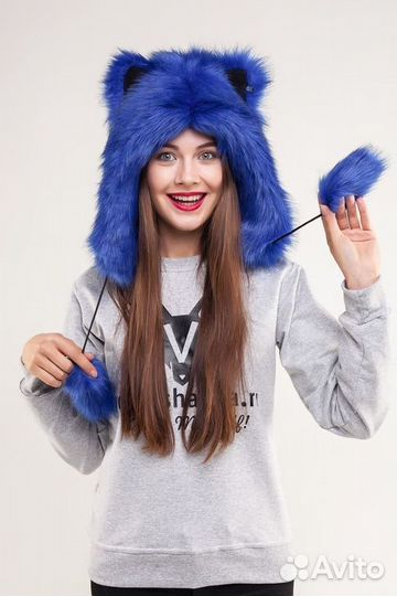Волкошапка оригинальная новая/ зверошапка / шапка