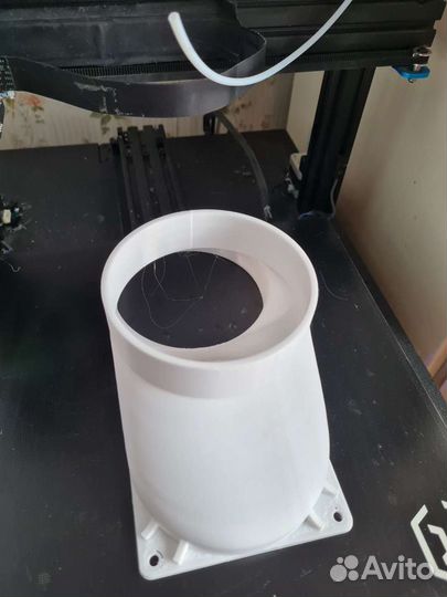 Переходник (фланец) под гофру для асика