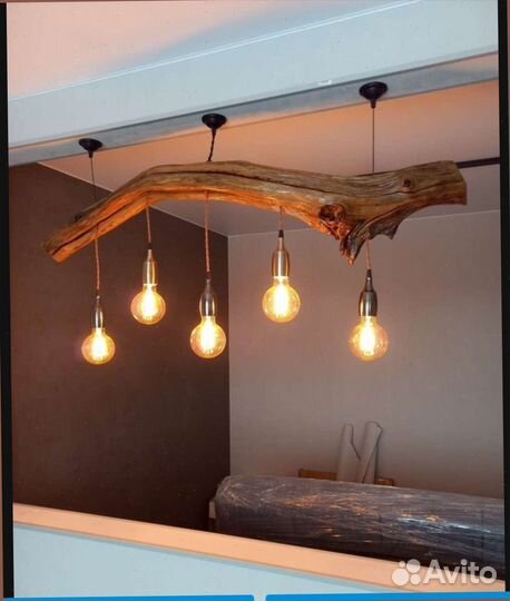 Люстра потолочная балка лофт светильник неон эко