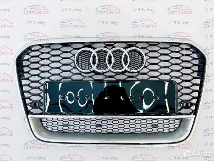 Решетка в стиле RS6 на Audi A6 C7 Quattro style 1