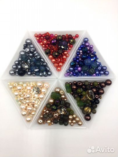 Бусины, жемчуг, бисер для рукоделия