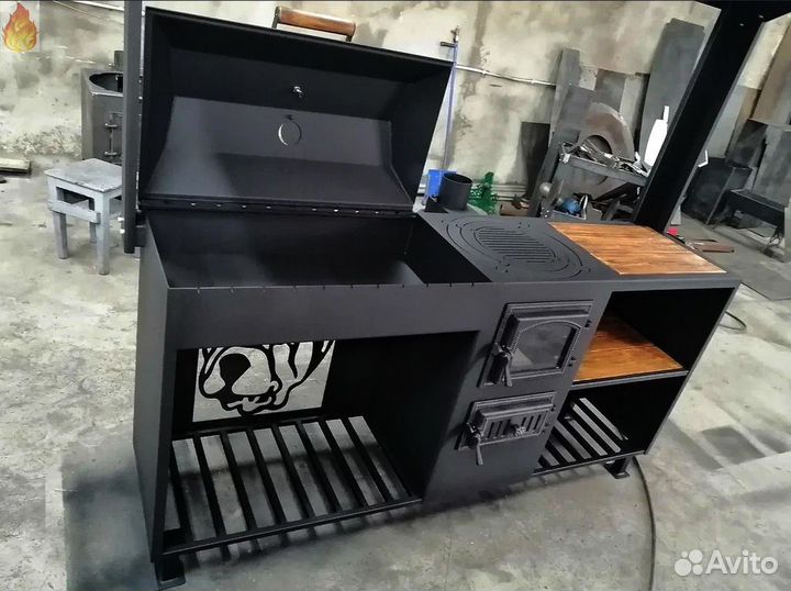 Мангал с крышей 4в1