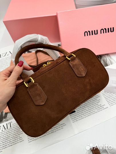 Сумка женская miu miu замшевая