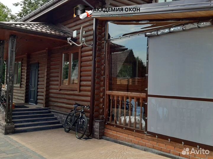 Гибкие окна для беседки