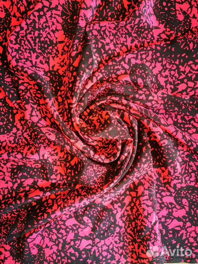 Ткань ацетатный шелк турецкий огурец синий фиолет