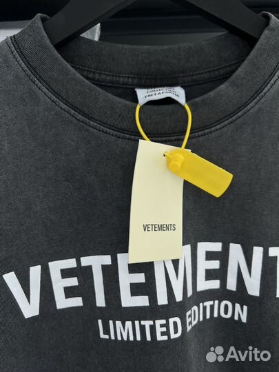 Футболка Vetements Limited Edition Washed Black