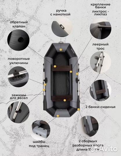 Надувная лодка пвх со сплошным полом