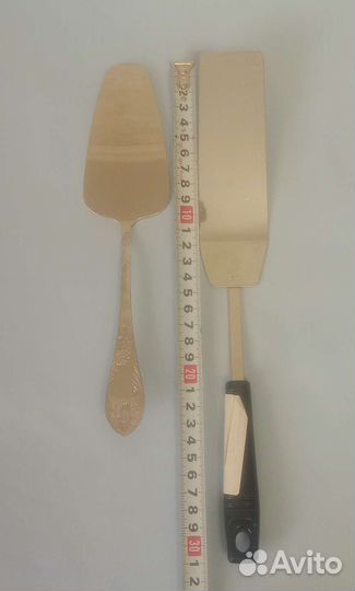 Нож и лопатка для торта металл новые