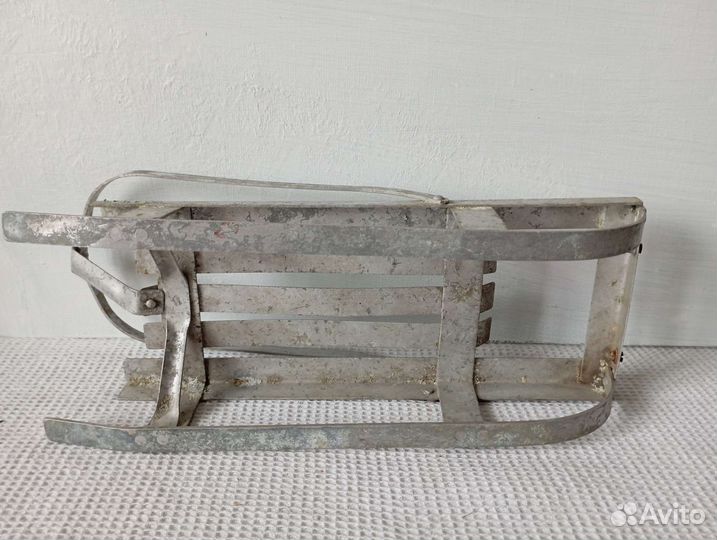 Игрушка СССР санки детские алюминий