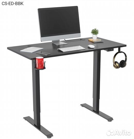 Компьютерный стол cactus ED для дома и офиса Чёрны