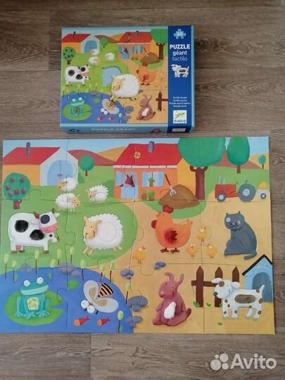 Djeco тактильный пазл гигант
