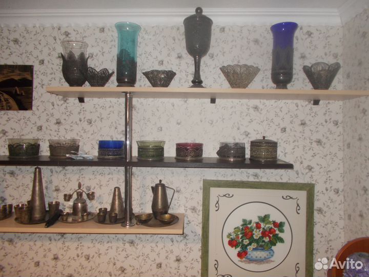 Скань мельхиор вазочки наборы