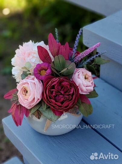 Интерьерная композиция в керамическом кашпо