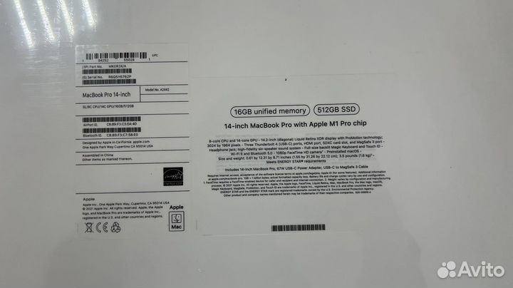 Macbook Pro 14 M1 Pro Новый в Наличии