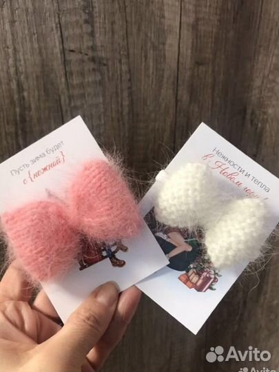 Бантики-резиночки из ангоры