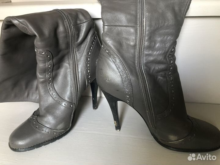 Сапоги кожаные