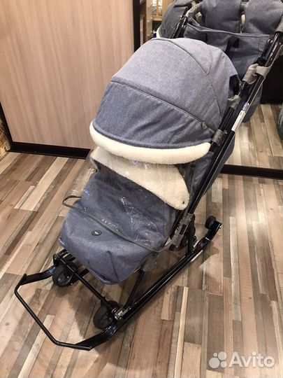 Санки-коляска ника 7-8К с укачиванием премиум