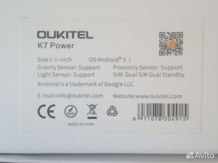 Смартфон oukitel k7 pro