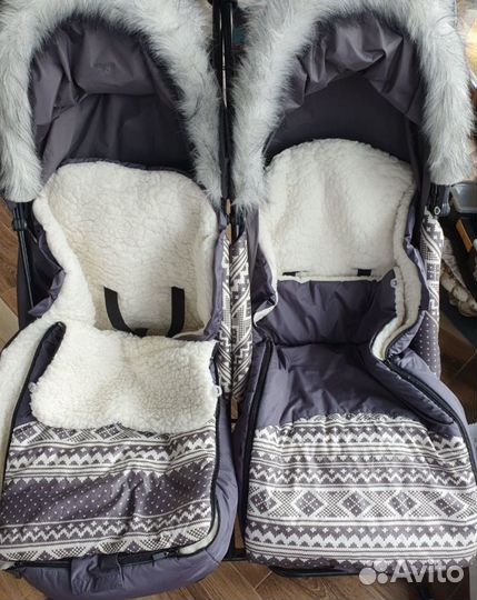 Санки коляска для двойни