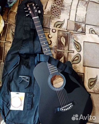 Гитара новая с чехлом, ремнем,капо,аксессуары объявление продам