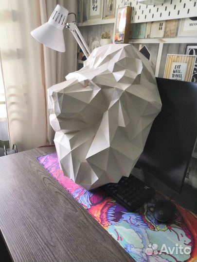 Лев papercraft голова льва из бумаги декор