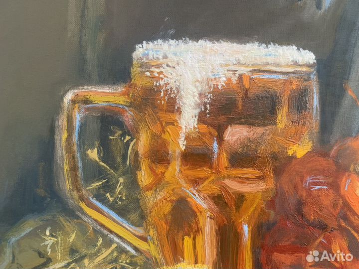 Натюрмот с пивом и раками