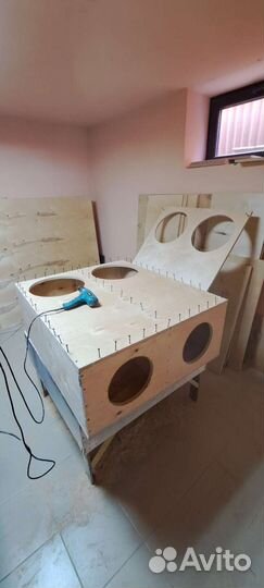 Короб для сабвуфер на трубе