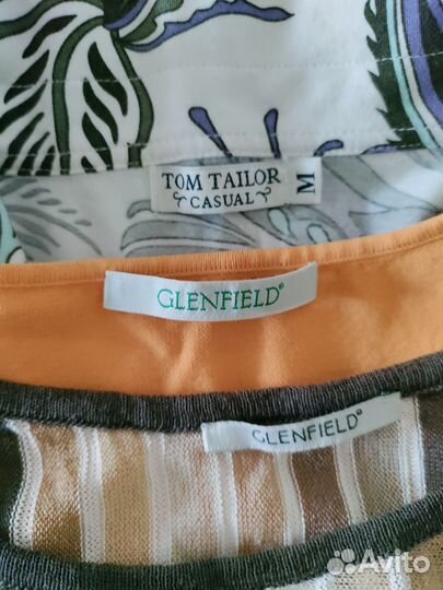 Топы Glenfield, Tom Tailor, лен, хлопок s/m 44-46