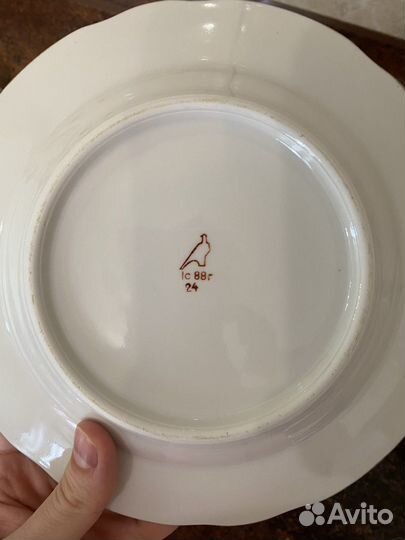 Тарелка фарфор СССР винтаж дулево