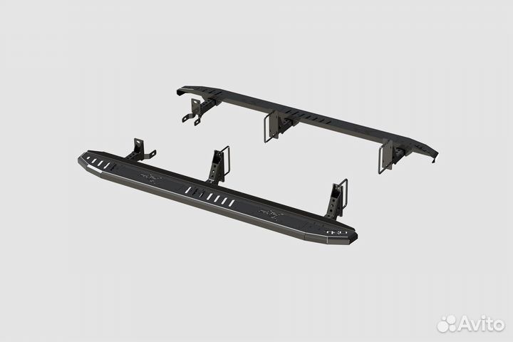 Пороги алюминиевые BMS altai для Toyota Hilux 15+