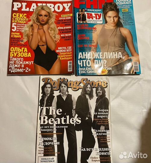 Журналы Playboy,FHM,rolling stones,maxim