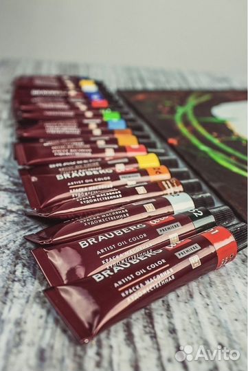 Масляные краски brauberg 18 цв по 12 мл