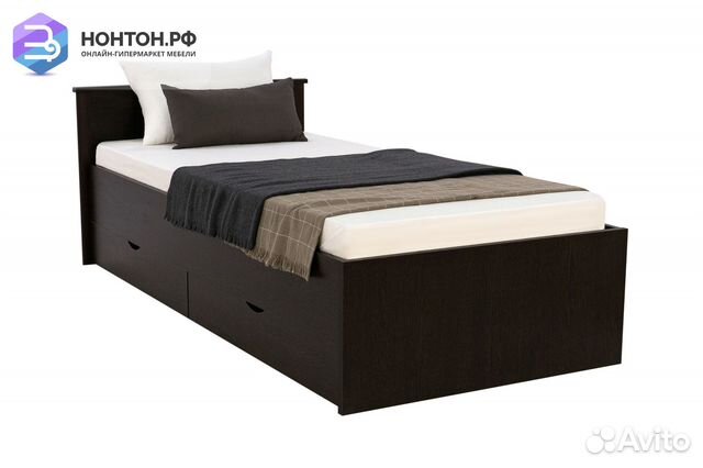 Кровать односпальная Мелисса с ящиками венге