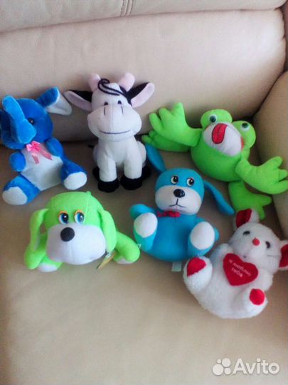 Большая мягкая собака + набор игрушек