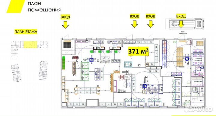 Помещение с арендатором пятерочка, 371 кв м