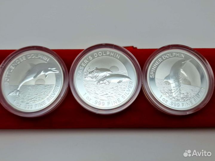 Австралия Дельфины 2019 2020 2021 Серебро 1 Oz 999