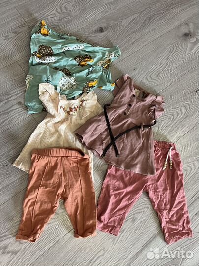 Вещи пакетом на девочку 68 74 80
