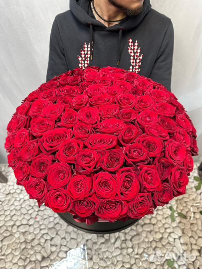 Букет 101 розовая роза