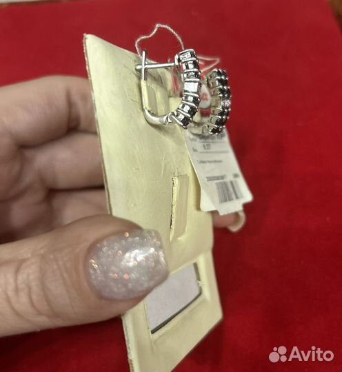 Серебряные серьги с сапфирами