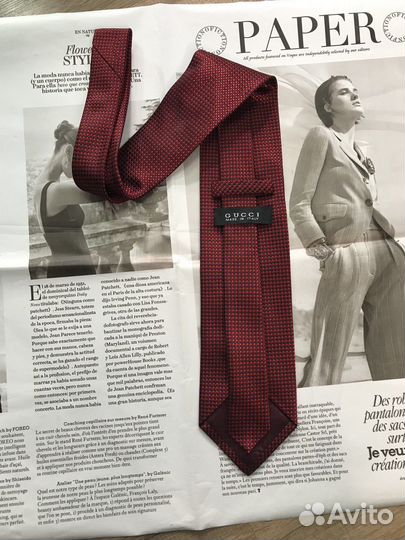 Галстук мужской Gucci винно-красный