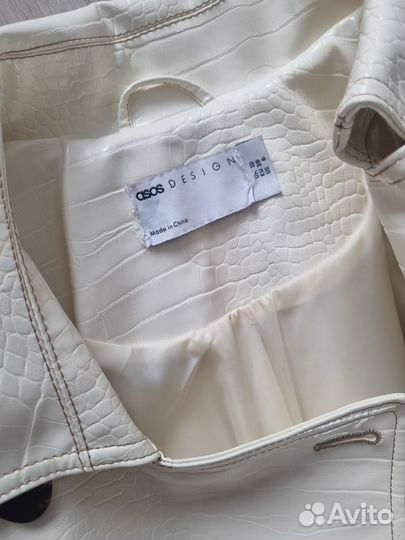 Плащ (тренч) из экокожи