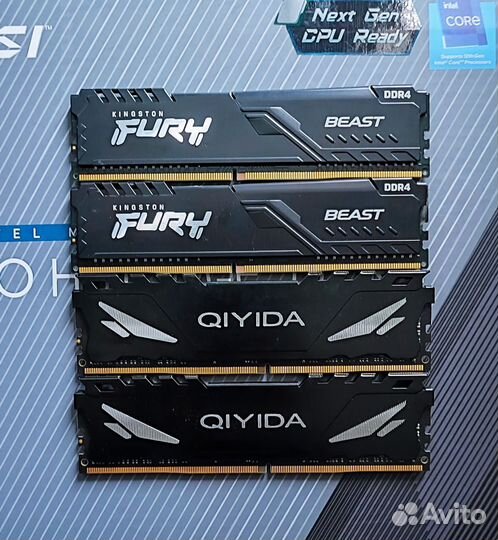 Материнская плата с процессором и памятью